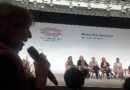 Mabel Bianco pregunta a Merkel, durante el panel junto a integrantes de W20-Alemania.